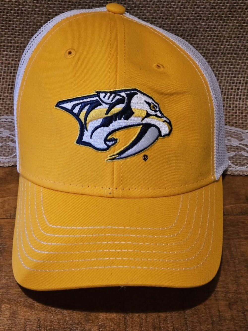 Nashville Predators NHL Mesh Trucker Snapback Hat Baseball Cap Patch  Logo